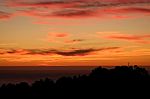 Dramatic Sunset On San Francisco Hills Stock Photo