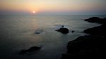 Dramatic Sunset On The Arabian Sea Stock Photo