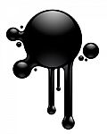 Dripping Black Liquid Stock Photo
