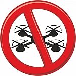 Drones Are Prohibited Stock Photo