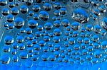 Drop Of Water On Glass Surface Stock Photo