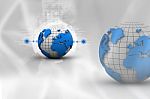 Earth In Abstract Background Stock Photo
