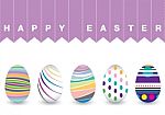 Easter Day  For Egg Isolated On White Background. Colorful Chevron Pattern For Eggs. Colorful Egg Isolated On White Background Stock Photo