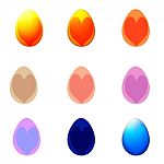 Easter Egg With Heart Icons Stock Photo