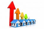 Economical Home Sale Graph Stock Photo