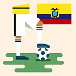 Ecuador National Soccer Kits Stock Photo