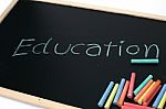  Education On  Blackboard Stock Photo