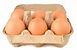 Eggs In Box Stock Photo