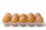 Eggs In Plastic Pack Stock Photo