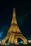 Eiffel Tower Replica In Mini Siam Stock Photo
