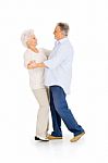 Elderly Couple Dancing Stock Photo