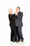 Elderly Couple Dancing Stock Photo