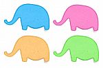 Elephant Paper Craft Stick Stock Photo