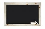 Empty Blackboard With Wooden Frame Stock Photo