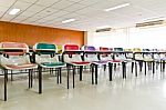 Empty Room With Chairs Stock Photo