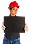 Engineer Showing Board Stock Photo