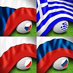 Euro 2012 Group A Nations Stock Photo