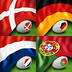 Euro 2012 Group B Nations Stock Photo