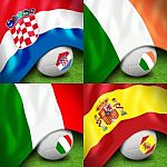 Euro 2012 Group C Nations Stock Photo