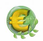 Euro In A Ball Stock Photo