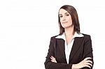 Experienced Business Lady Posing Confidently Stock Photo