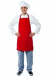 Experienced Male Chef Posing Casually Stock Photo