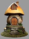 Fairy Mushroom House Stock Photo