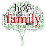 Family Info-text Graphics And Arrangement Concept (word Cloud) Stock Photo