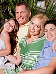 Family Outdoors Smiling Stock Photo