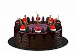 Fancy Chocolate Cake Stock Photo