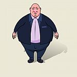 Fat Man Stock Photo