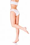 Female Body In Underwear Stock Photo