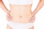 Female Body In Underwear Stock Photo