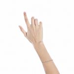 Female Hand To Create A Collage, Isolated On White Stock Photo