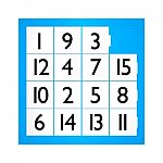 Fifteen Puzzle Game Stock Photo