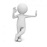 Figure Okay Gesture Stock Photo