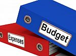 Files Budget Indicates Correspondence Paperwork And Financial Stock Photo