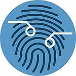 Fingerprint Scan Sensor Stock Photo