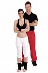 Fitness Couple Standing Stock Photo