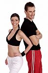 Fitness People Standing Together Stock Photo