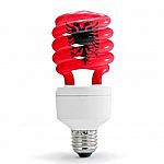 Flag Of Albania On Bulb Stock Photo