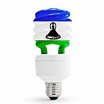 Flag Of Lesotho On Bulb Stock Photo