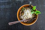 Flatlay Noodle Food  Thai Style Stock Photo