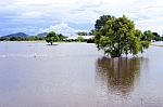 Flooded Farm Stock Photo