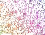 Floral Gradients Colors Lined Artistically Scene Stock Photo