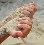 Flowing Sand Stock Photo