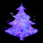 Fluorescent Christmas Tree Stock Photo