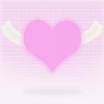 Flying Heart Background Stock Photo