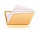 Folder With Documents Stock Photo