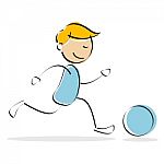 Footballer Illustration Stock Photo
